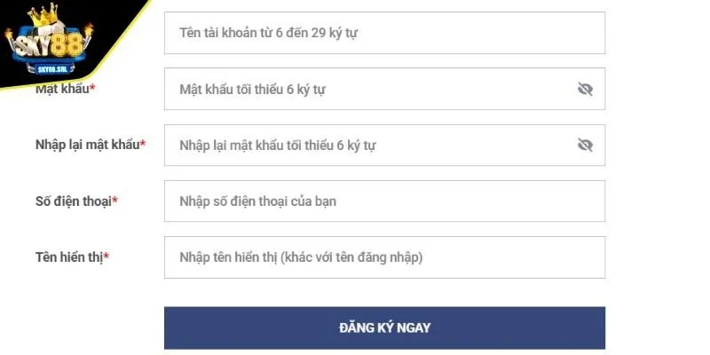Điều kiện khi đăng ký SKY88 không thể bỏ qua